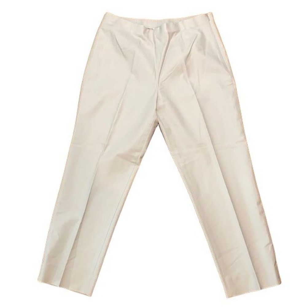 ZoZo ankle pants side zip elastic waist straight leg khaki size 12